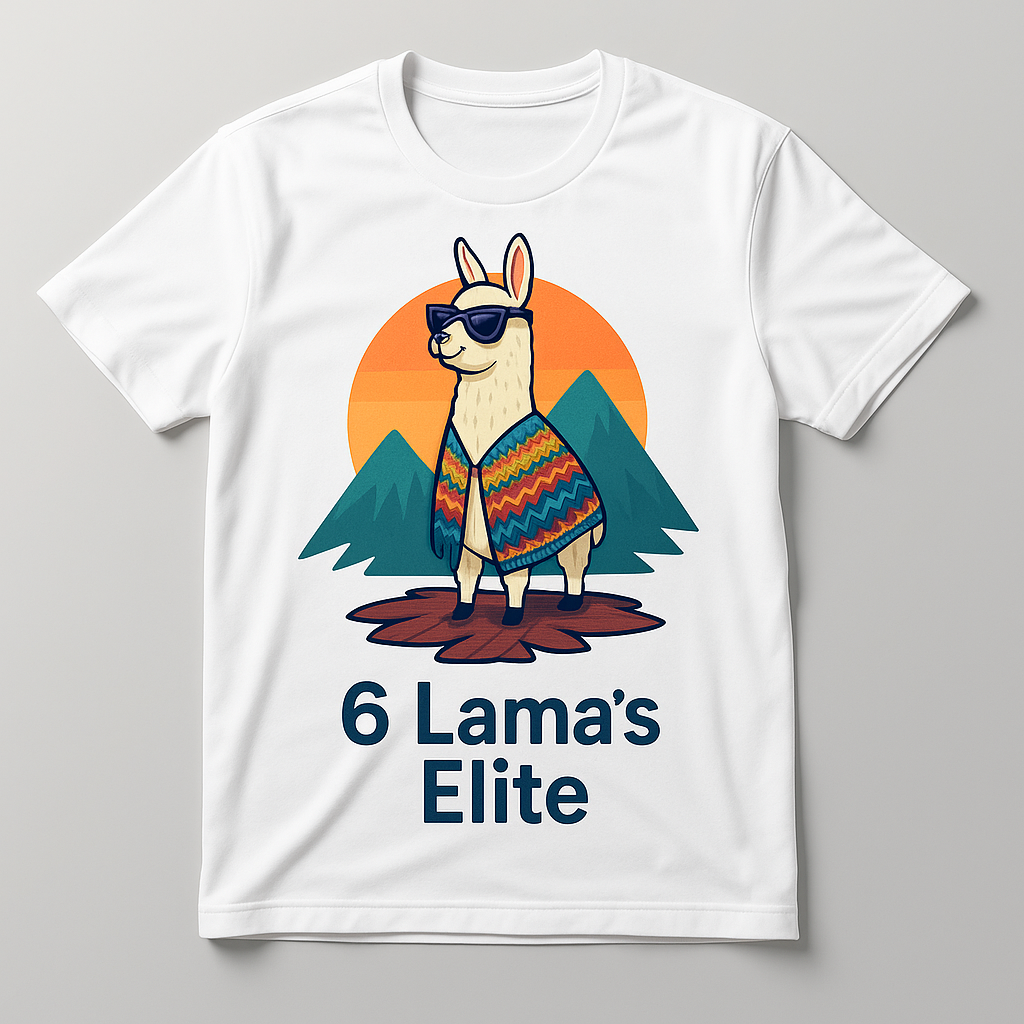 6 Lama's Lux Lama T-SHIRT